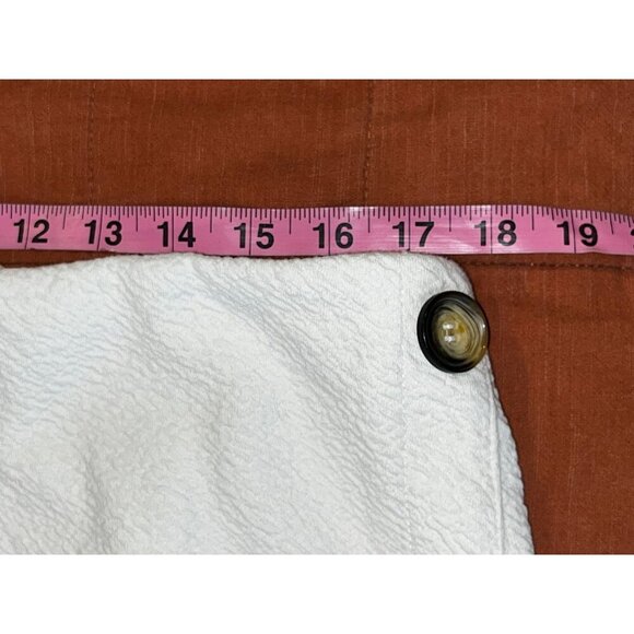 Maeve By Anthropologie White Textured Wrap Skirt Button Closure Women's Size XL - Picture 5 of 8